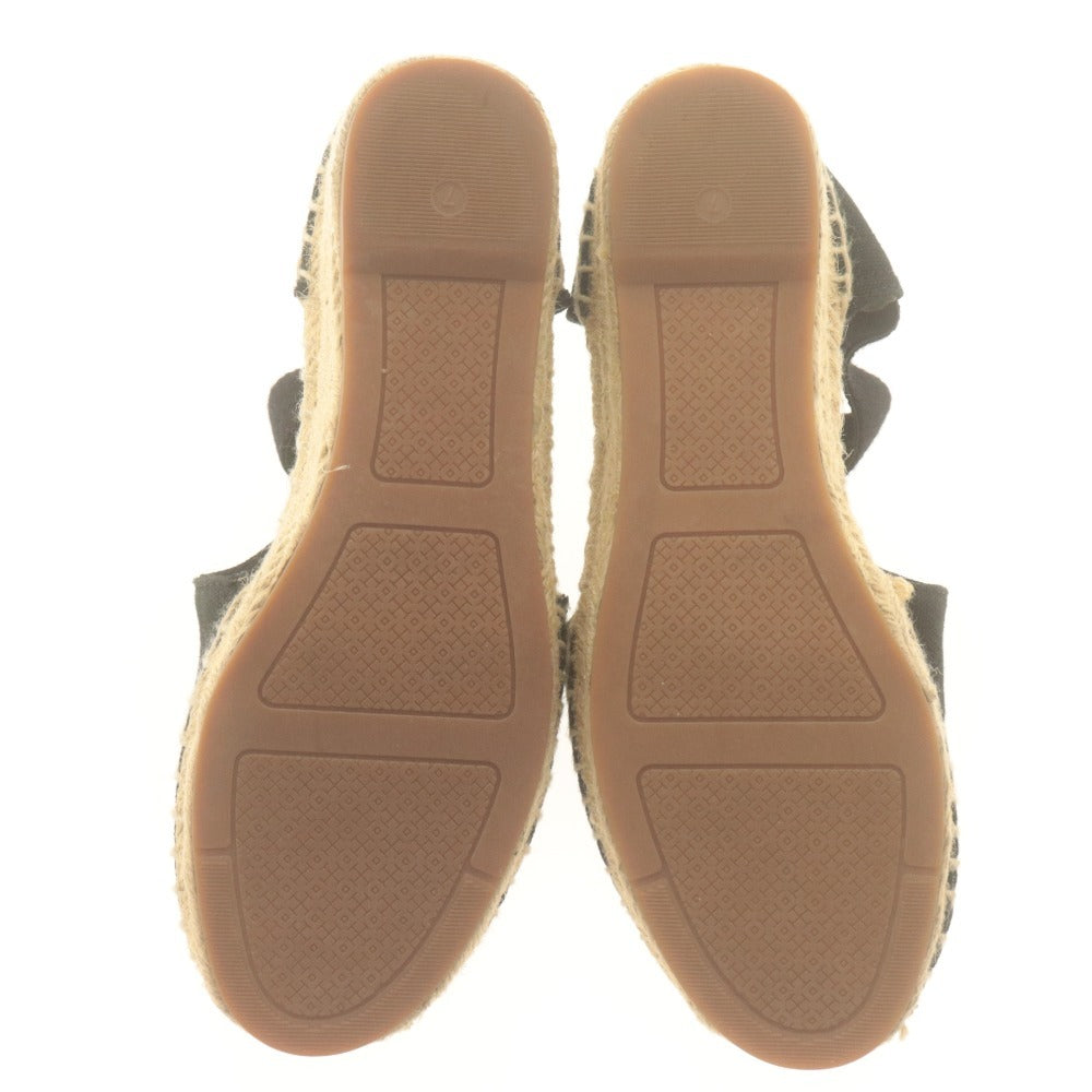 ■ Tory Burch トリーバーチ サンダル シューズ 靴 カタリナ エスパドリーユ レディース 7 (24.0cm相当) ブラック