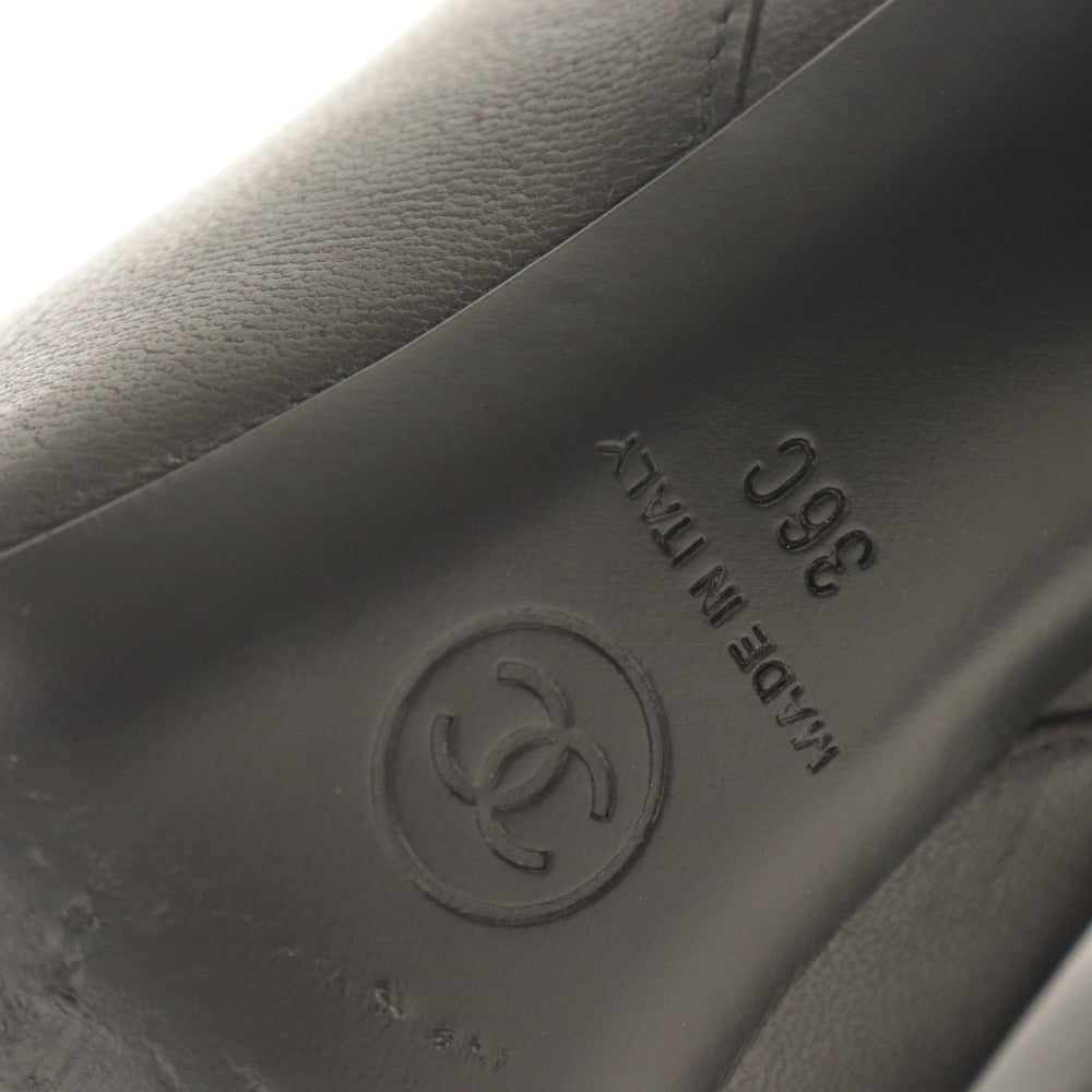 ■ CHANEL シャネル ショートブーツ シューズ 靴 G28000 ファスナー レディース 36 (23.0cm相当) ブラック 箱 袋付き
