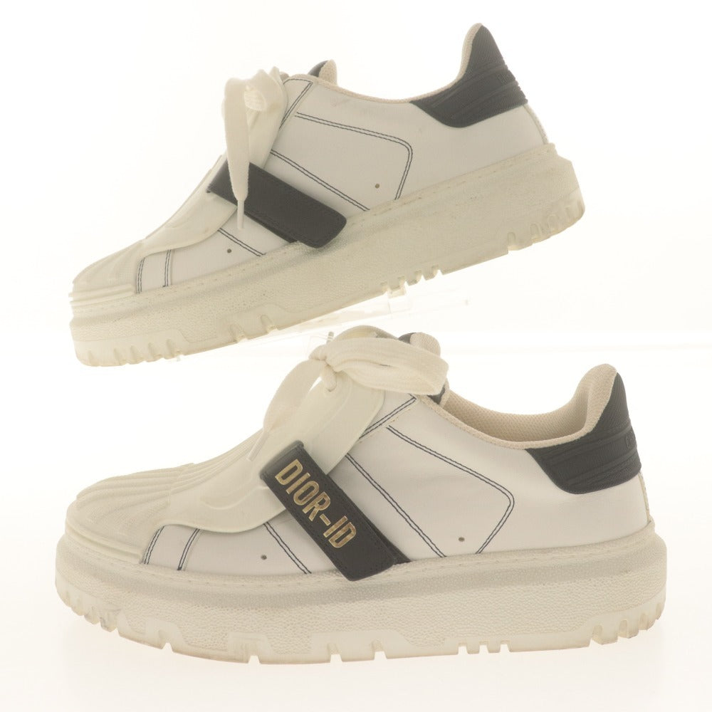 ■ Christian Dior クリスチャン ディオール スニーカー シューズ 靴 DIOR-ID 紐 テープ レディース 36 1/2 (23.5cm相当) ホワイト系