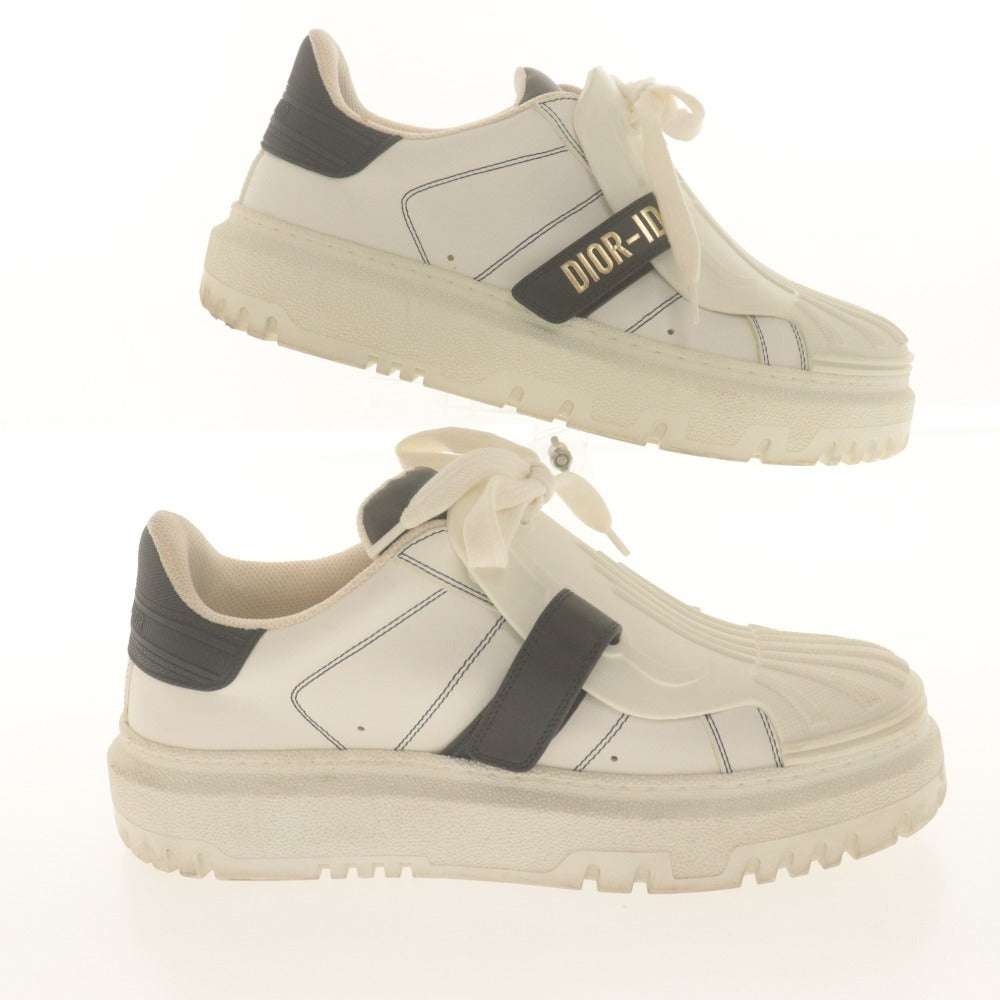 ■ Christian Dior クリスチャン ディオール スニーカー シューズ 靴 DIOR-ID 紐 テープ レディース 36 1/2 (23.5cm相当) ホワイト系