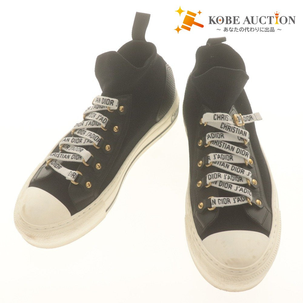 ■ Christian Dior クリスチャン ディオール スニーカー シューズ 靴 J'ADIOR 紐 レディース 36 1/2 (23.5cm相当) ブラック 袋付き