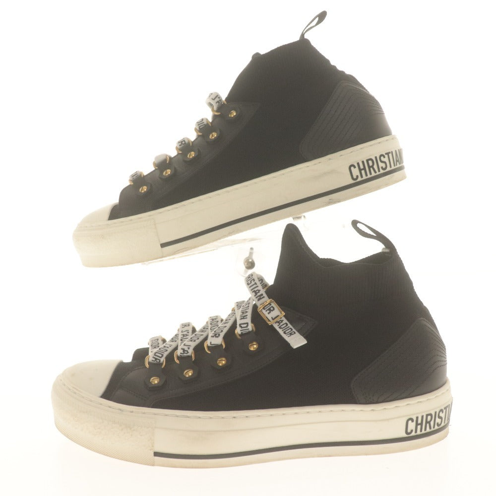 ■ Christian Dior クリスチャン ディオール スニーカー シューズ 靴 J'ADIOR 紐 レディース 36 1/2 (23.5cm相当) ブラック 袋付き