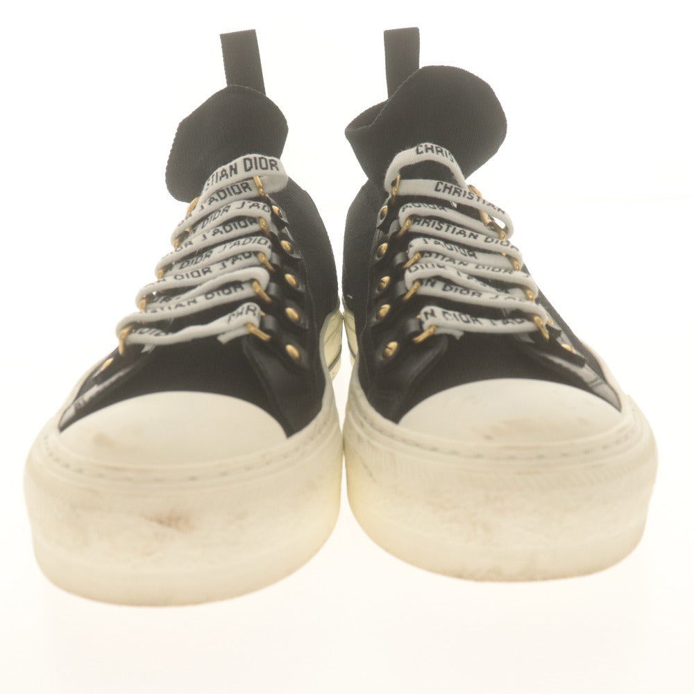 ■ Christian Dior クリスチャン ディオール スニーカー シューズ 靴 J'ADIOR 紐 レディース 36 1/2 (23.5cm相当) ブラック 袋付き