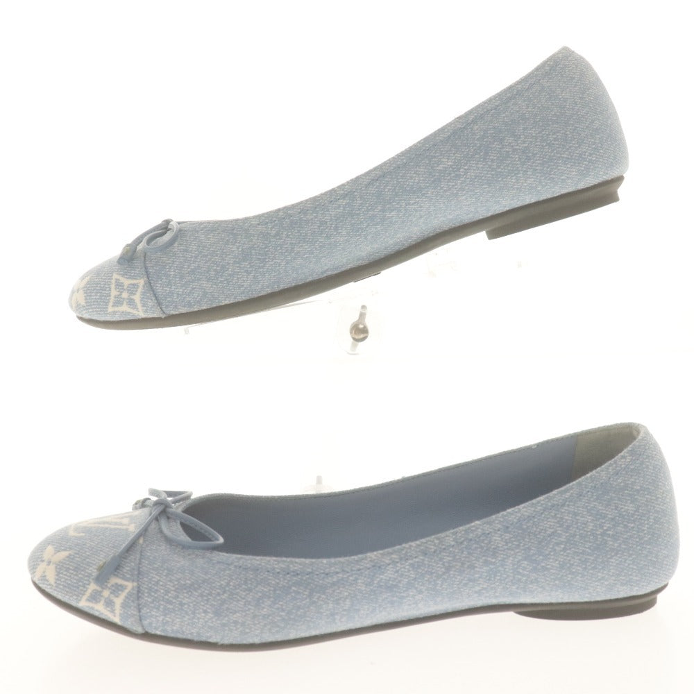 ■ LOUIS VUITTON ルイヴィトン バレリーナシューズ ポピ・ライン バレリーナ レディース 35 1/2 M (22.5~23.0cm相当) ライトブルー系