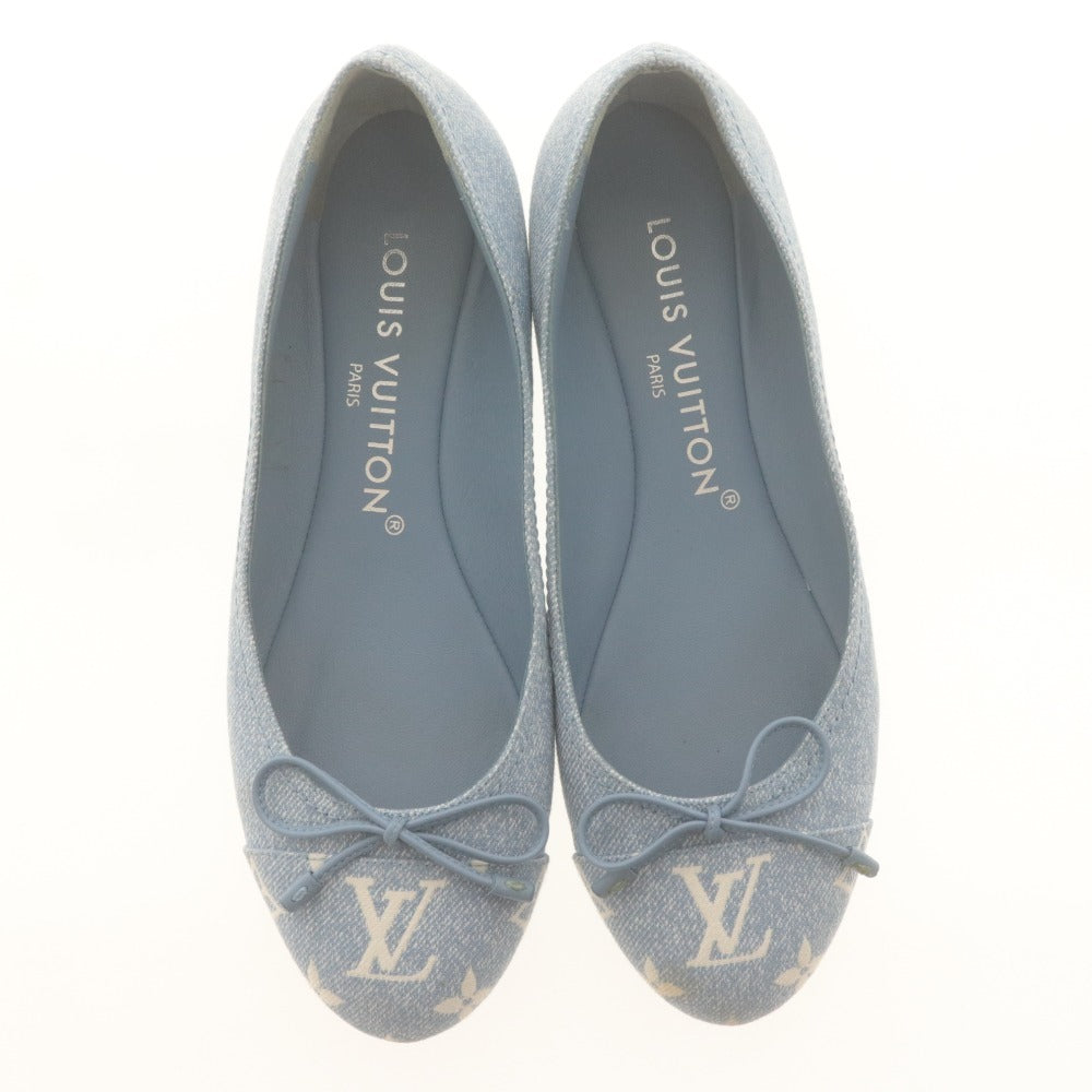 ■ LOUIS VUITTON ルイヴィトン バレリーナシューズ ポピ・ライン バレリーナ レディース 35 1/2 M (22.5~23.0cm相当) ライトブルー系