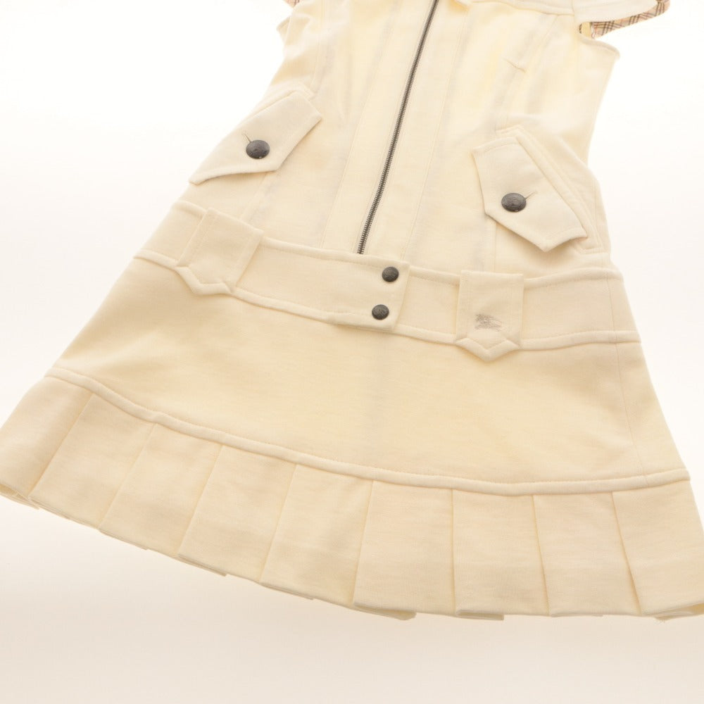 ■ BURBERRY BLUE LABEL Burberry Blue Label Dress Tops Bottoms Collar Sleeveless Pocket Women's 36 Ivory-based