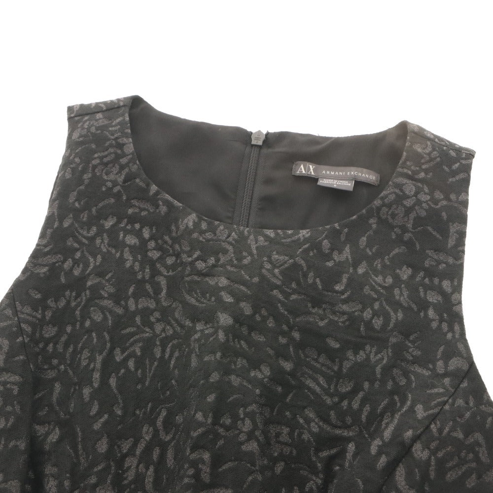 ■ A|X ARMANI EXCHANGE アルマーニエクスチェンジ ワンピース トップス ボトムス 丸首 ノースリーブ レディース 0 ブラック系