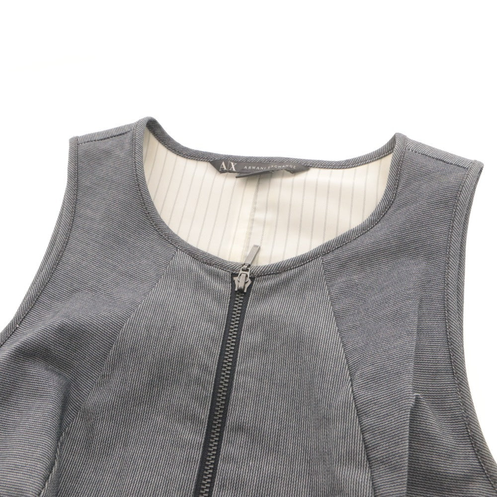 ■ A|X ARMANI EXCHANGE アルマーニエクスチェンジ ワンピース トップス ボトムス 丸首 ノースリーブ ファスナー レディース 00 グレー系