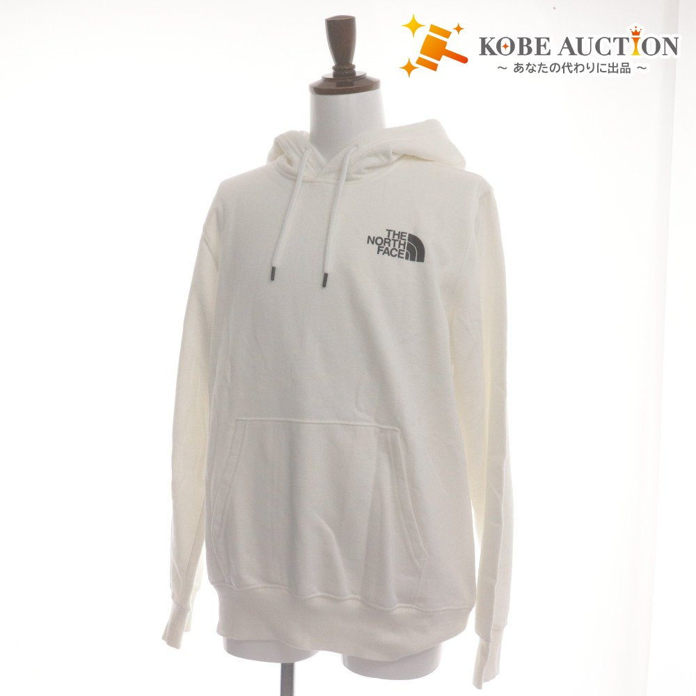 ■ THE NORTH FACE ノースフェイス トレーナー トップス 長袖 フード ポケット ロゴ メンズ M ホワイト タグ付き 未使用