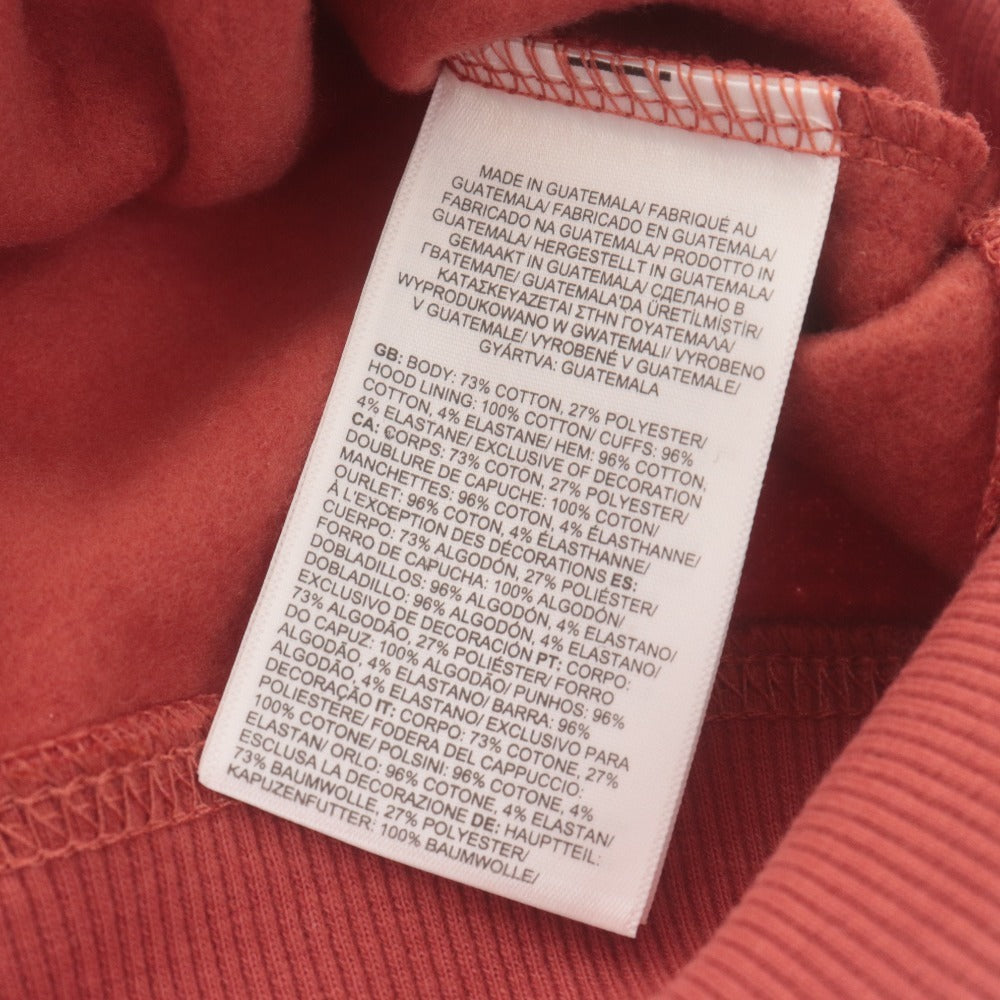 ■ THE NORTH FACE ノースフェイス トレーナー トップス 長袖 フード ポケット ロゴ メンズ M 赤茶系 タグ付き 未使用