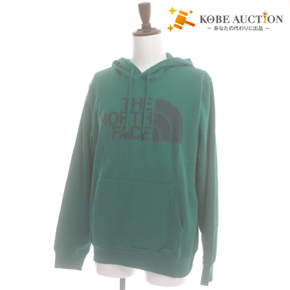 ■ THE NORTH FACE ノースフェイス トレーナー トップス 長袖 フード ポケット ロゴ メンズ M ダークグリーン系 タグ付き 未使用