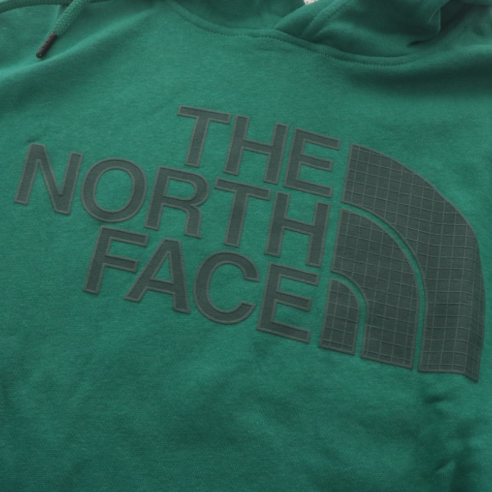 ■ THE NORTH FACE ノースフェイス トレーナー トップス 長袖 フード ポケット ロゴ メンズ M ダークグリーン系 タグ付き 未使用