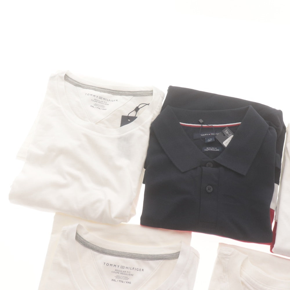 ■ Tommy Hilfiger トミーヒルフィガー 他 シャツ 5枚セット まとめ売り ポロシャツ Tシャツ 半袖 長袖 メンズ M L XXL タグ付き 未使用