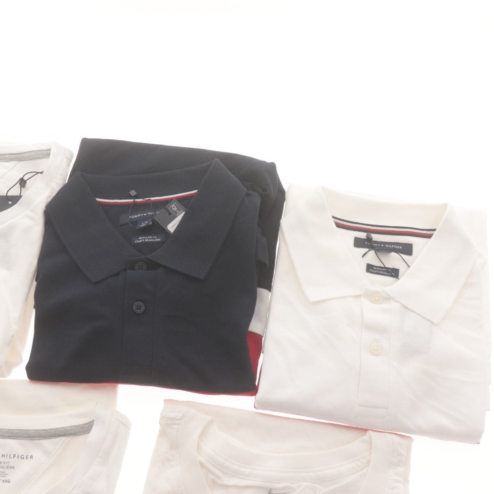 ■ Tommy Hilfiger トミーヒルフィガー 他 シャツ 5枚セット まとめ売り ポロシャツ Tシャツ 半袖 長袖 メンズ M L XXL タグ付き 未使用