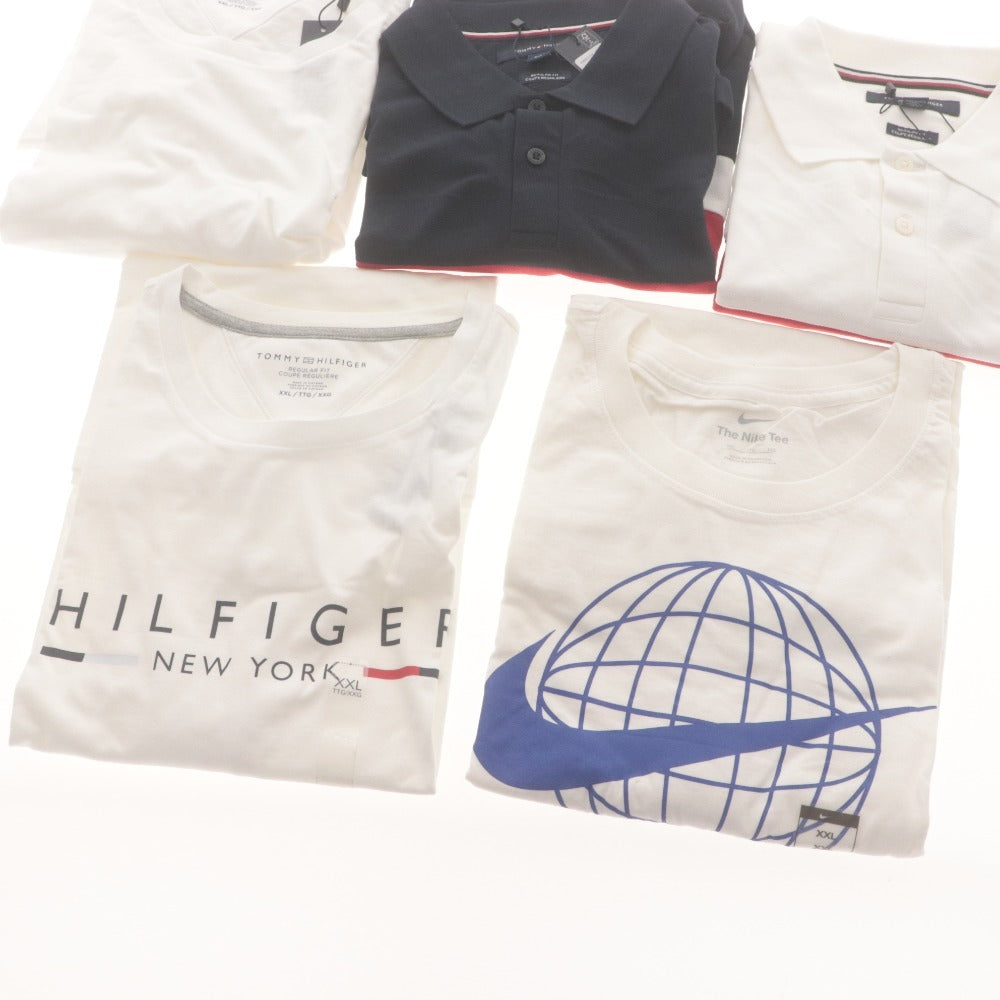 ■ Tommy Hilfiger トミーヒルフィガー 他 シャツ 5枚セット まとめ売り ポロシャツ Tシャツ 半袖 長袖 メンズ M L XXL タグ付き 未使用