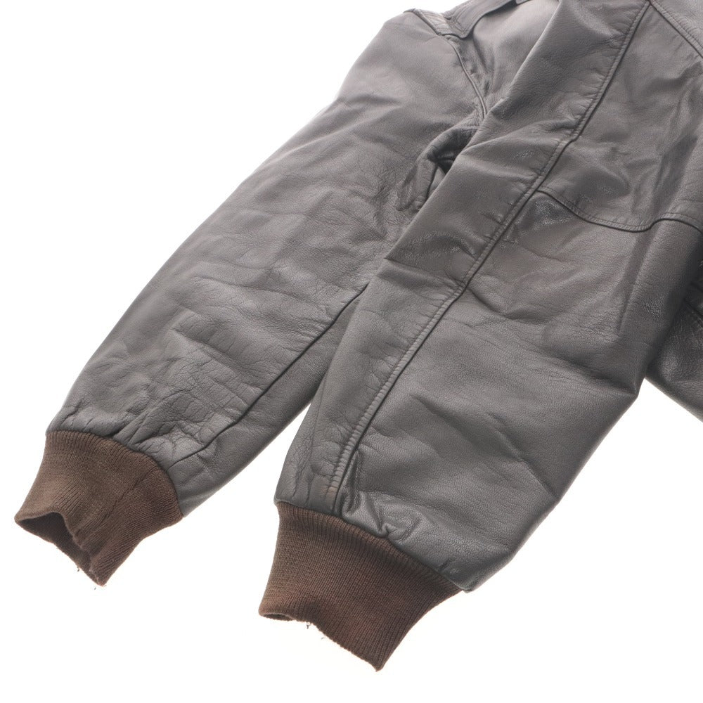 ■ L.L.Bean エルエルビーン フライトジャケット アウター A-2 ゴートスキン ファスナー ポケット メンズ 48 TALL ダークブラウン系