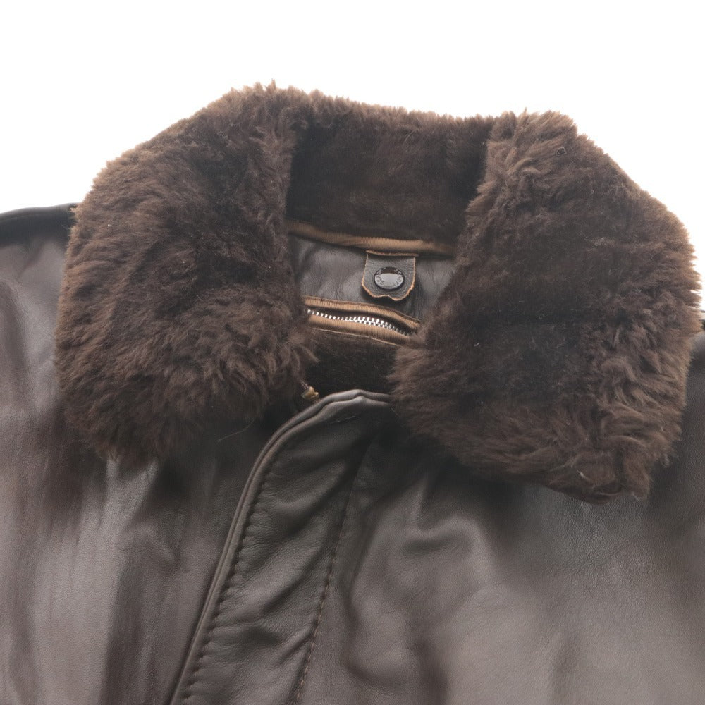 ■ Schott ショット フライトジャケット アウター G-1 ファスナー ポケット ヴィンテージ メンズ 42 ダークブラウン系