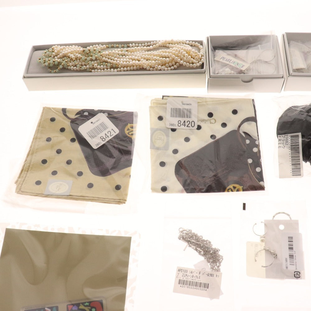 ■ ナホク ハワイアンジュエリー 等 大量セット まとめ売り ブレスレット イヤリング ハンカチ 髪留め 等 箱付き 未使用