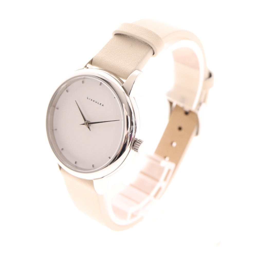 ● リアクレア 腕時計 クォーツ ハワイ生まれブランド 17g レディース メンズ ベージュ 文字盤 ホワイト スイス 付属品付き 未使用