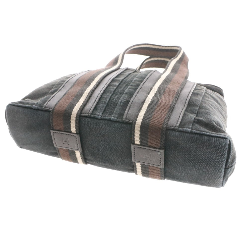 ● エルメス トロカホリゾンタルPM トートバッグ ハンドバッグ 鞄 レディース ブラック系