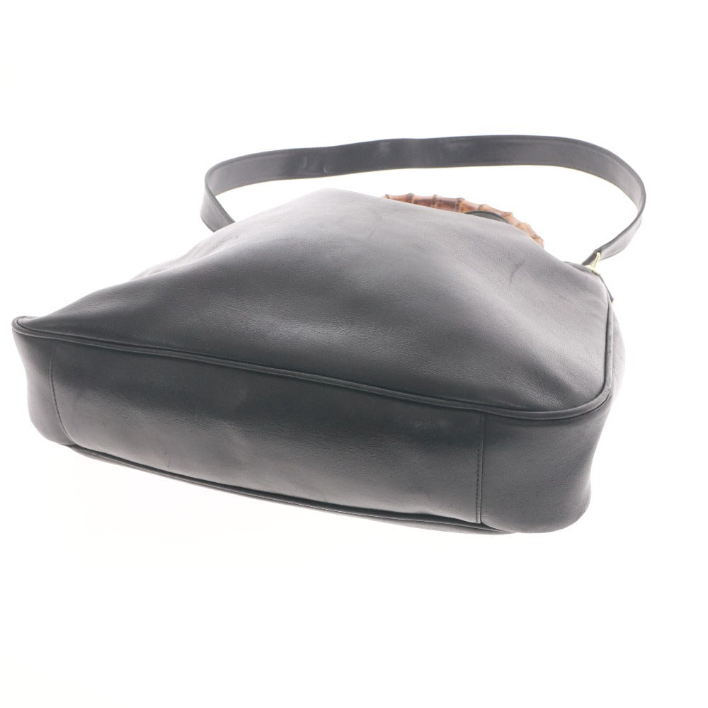 ● グッチ ショルダーバッグ 001.1998.1577 鞄 バンブー 2way レザー レディース ブラック