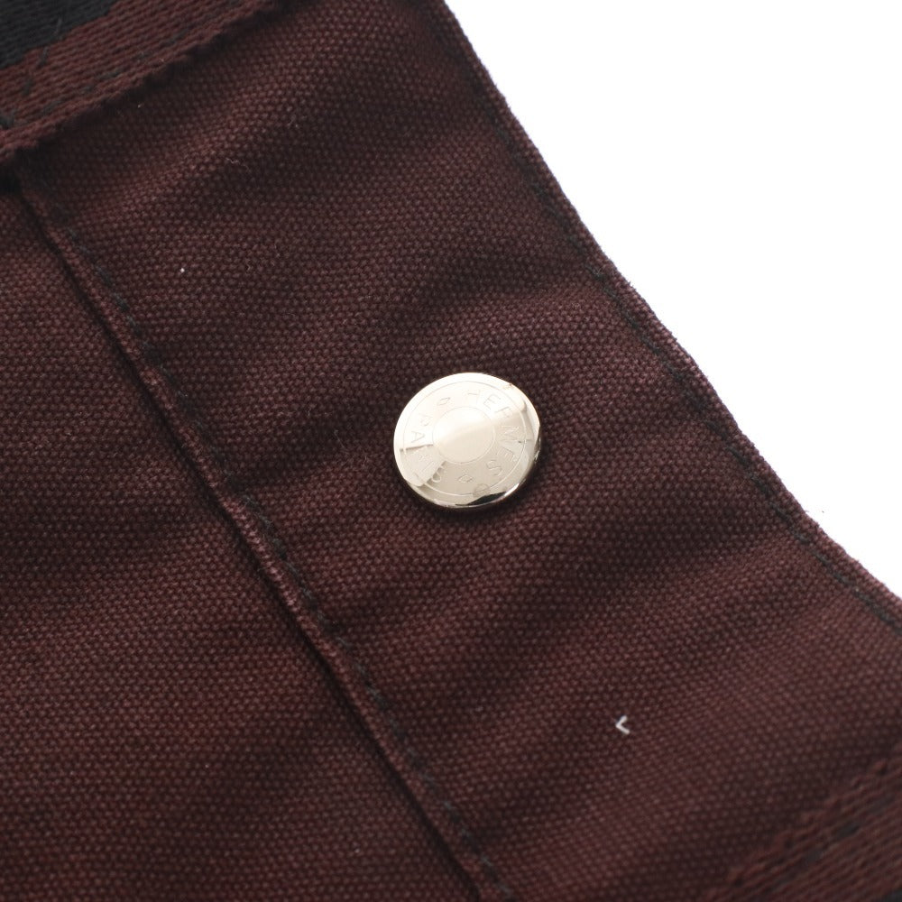 ● エルメス トートバッグ フールトゥ MM 鞄 ハンドバッグ 手提げ コットンキャンバス 2トーンカラー レディース ネイビー ボルドー系