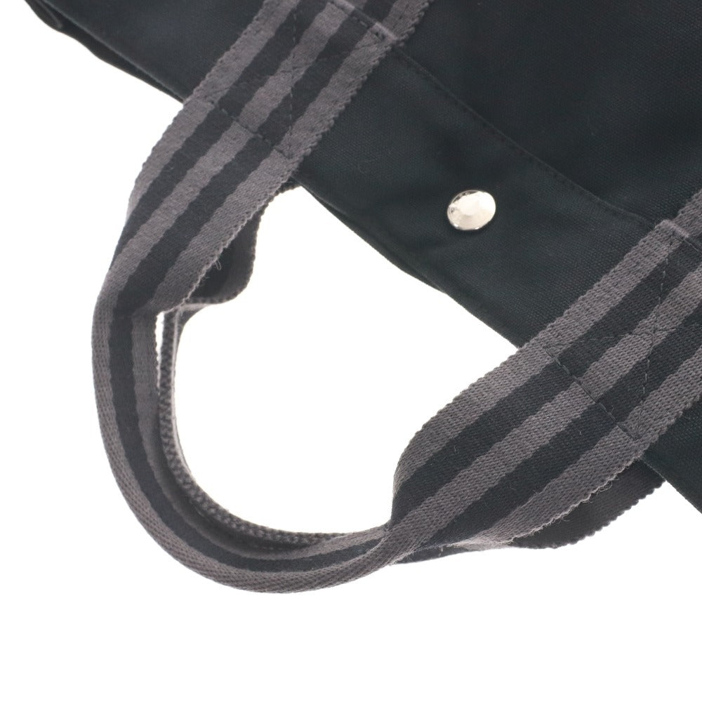 ● エルメス トートバッグ フールトゥ MM 鞄 ハンドバッグ 手提げ コットンキャンバス レディース ブラック