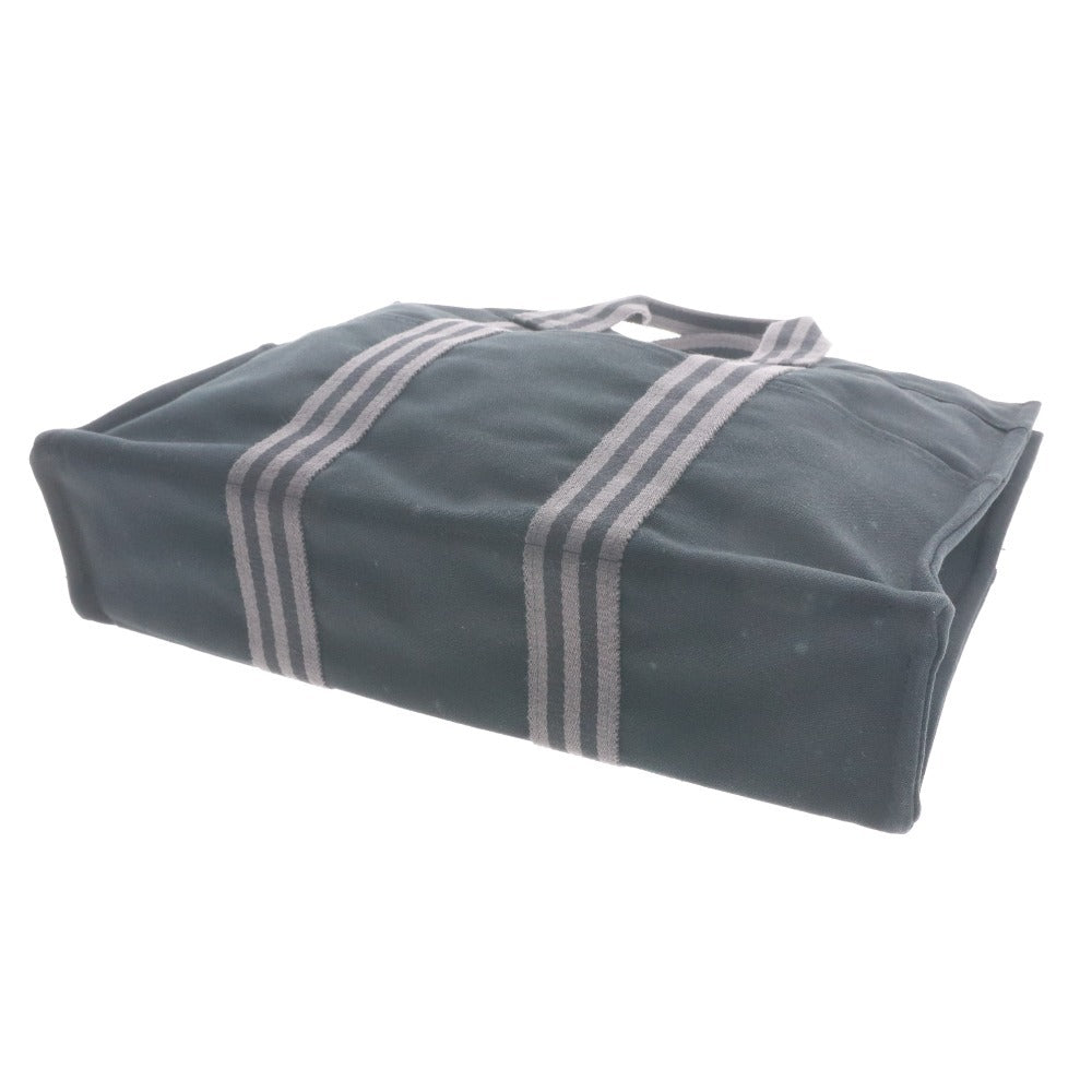 ● エルメス トートバッグ フールトゥ MM 鞄 ハンドバッグ 手提げ コットンキャンバス レディース ブラック