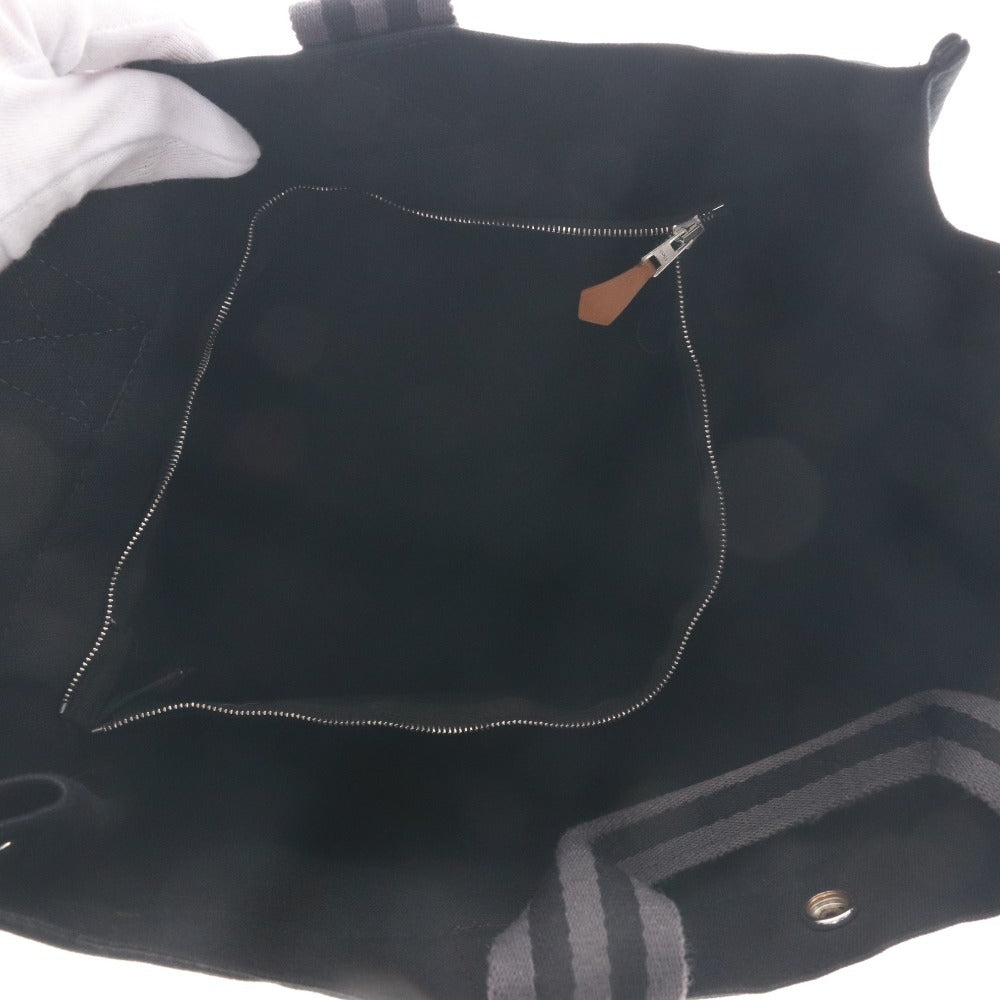 ● エルメス トートバッグ フールトゥ MM 鞄 ハンドバッグ 手提げ コットンキャンバス レディース ブラック