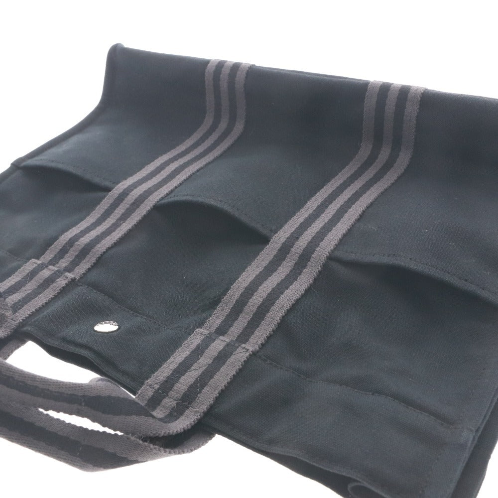 ● エルメス トートバッグ フールトゥ MM 鞄 ハンドバッグ 手提げ コットンキャンバス レディース ブラック