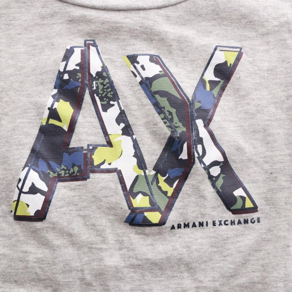 ■ アルマーニエクスチェンジ A/X ARMANI EXCHANGE Tシャツ カットソー 半袖 レディース XS ロゴ ライトグレー系