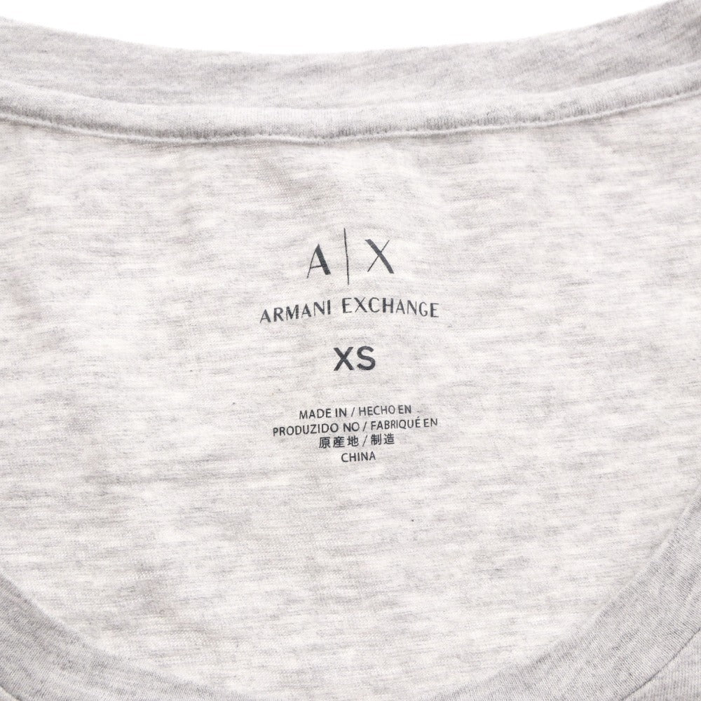■ アルマーニエクスチェンジ A/X ARMANI EXCHANGE Tシャツ カットソー 半袖 レディース XS ロゴ ライトグレー系