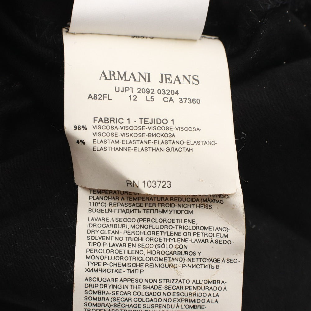 ■ アルマーニ ジーンズ RMANI JEANS ワンピース カシュクール 異素材 レディース XXS ブラック