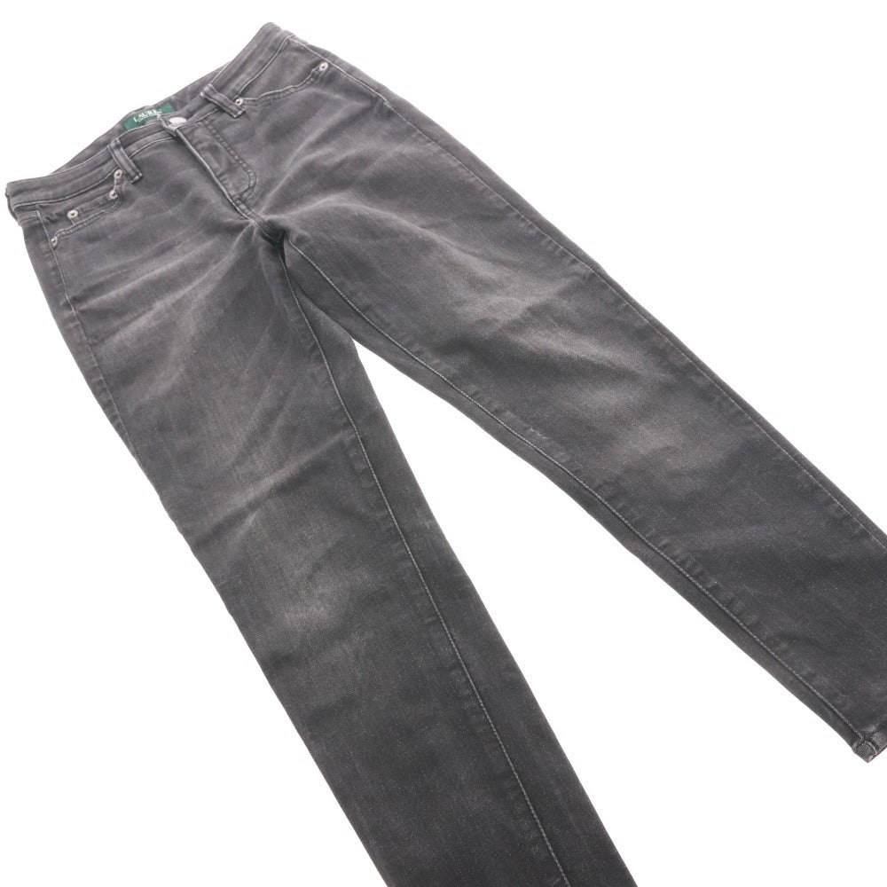 ■ Ralph Lauren Skinny Denim Jeans Bottoms Stretch Faded Women's 0 (XS~S equivalent) Gray