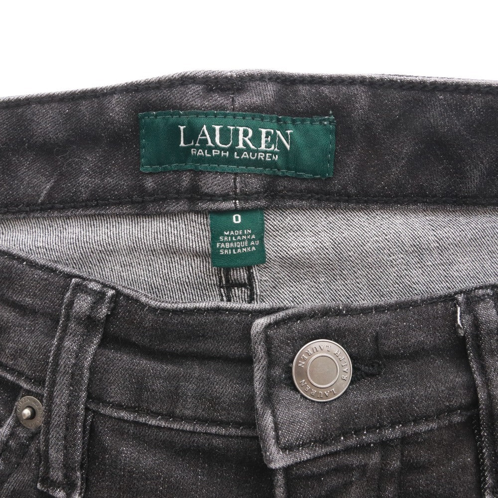 ■ Ralph Lauren Skinny Denim Jeans Bottoms Stretch Faded Women's 0 (XS~S equivalent) Gray