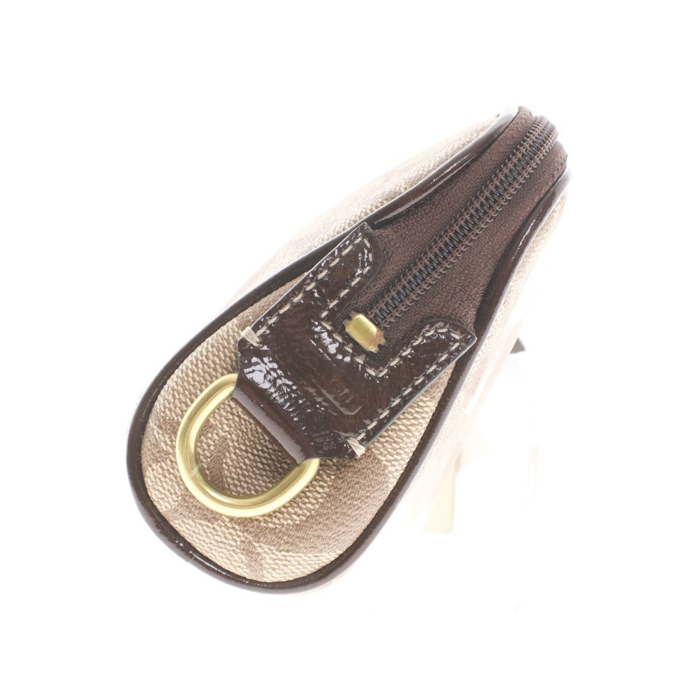 ■ コーチ COACH ポーチ 41116 シグネチャー PVC レザー マルチケース 小物入れ レディース ブラウン系 タグ付き 未使用