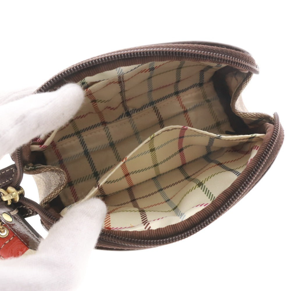 ■ コーチ COACH ポーチ 41116 シグネチャー PVC レザー マルチケース 小物入れ レディース ブラウン系 タグ付き 未使用