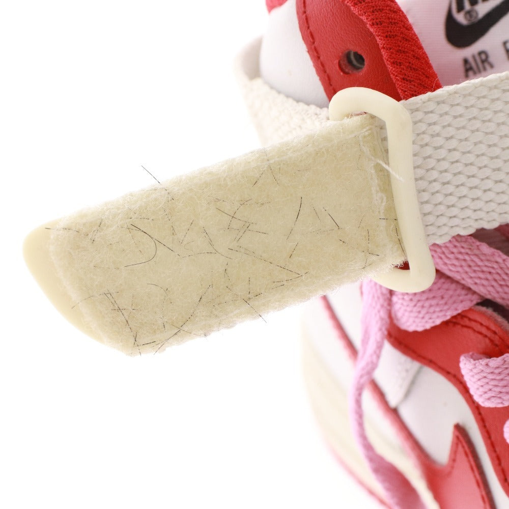 ■ ナイキ NIKE スニーカー エアフォースワン AIR FORCE1 靴 レディース 22.5cm ホワイト レッド系