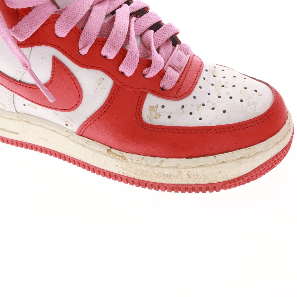 ■ ナイキ NIKE スニーカー エアフォースワン AIR FORCE1 靴 レディース 22.5cm ホワイト レッド系