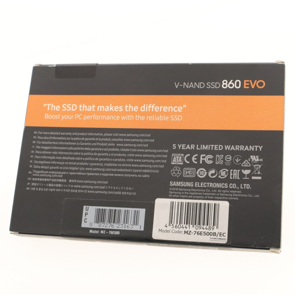 ■ SAMSUNG サムスン SSD V-NAD 500GB 860 EVO MZ-76E500B/EC 2.5インチ 内蔵 SATA3.0 未開封 未使用