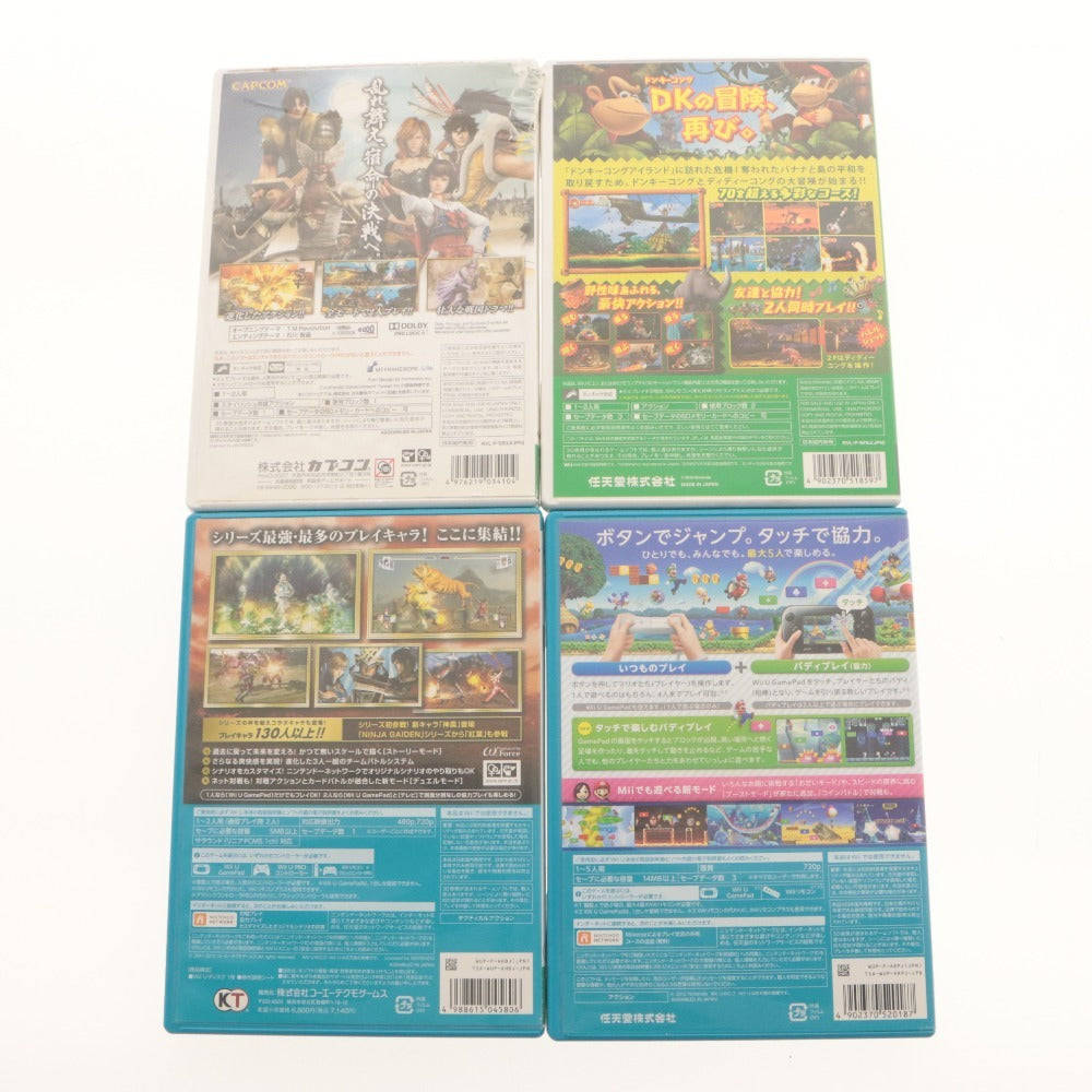 ■ Wii WiiU ソフト 4点セット まとめ売り New スーパーマリオブラザーズU/無双OROCHI2 Hyper/ドンキーコングリターンズ/戦国BASARA3