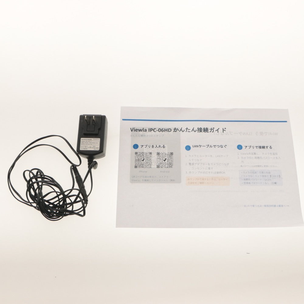 ■ Solid Camera ネットワークカメラ Viewla IPC-06HD デイ＆ナイト メガピクセルIP 暗視機能 双方向音声 付属品付き 初期化,動作確認済み
