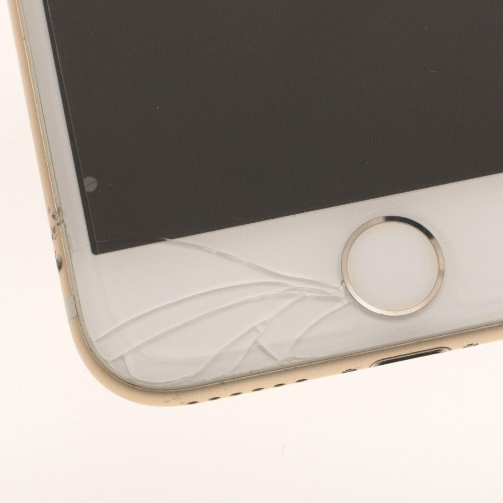 ■ Apple iPhone 7 128GB ゴールド MNCM2J/A au/利用制限〇 SIMフリー ロックなし バッテリー60% 本体のみ 初期化,動作確認済 画面割れ有
