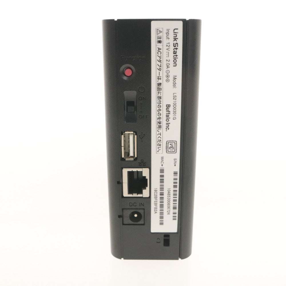 ■ BUFFALO Network HDD LinkStation LS210D0301G 3TB NAS Compatible Shared PC Smartphone AC Adapter Included Initialized/Operation Tested
