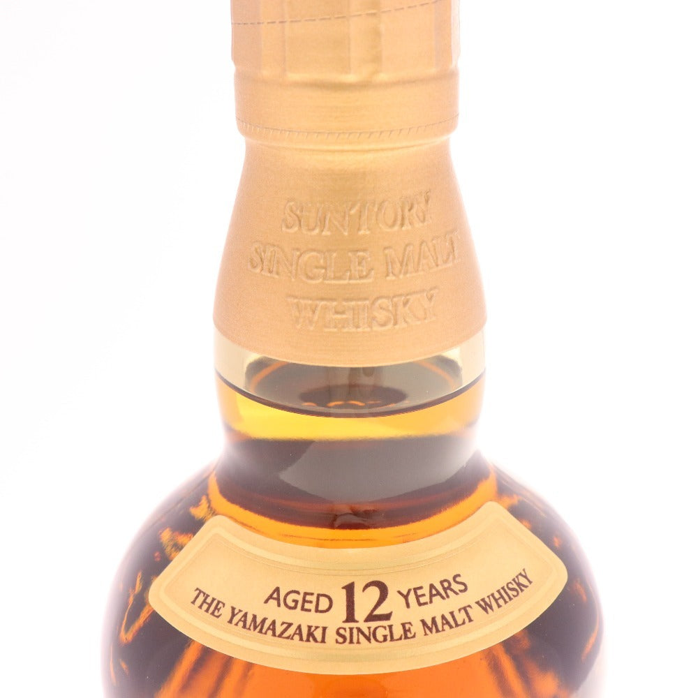 ● 酒 サントリー 山崎 12年 シングルモルト ウイスキー 700ml 43％ 箱付き 未開栓 未使用
