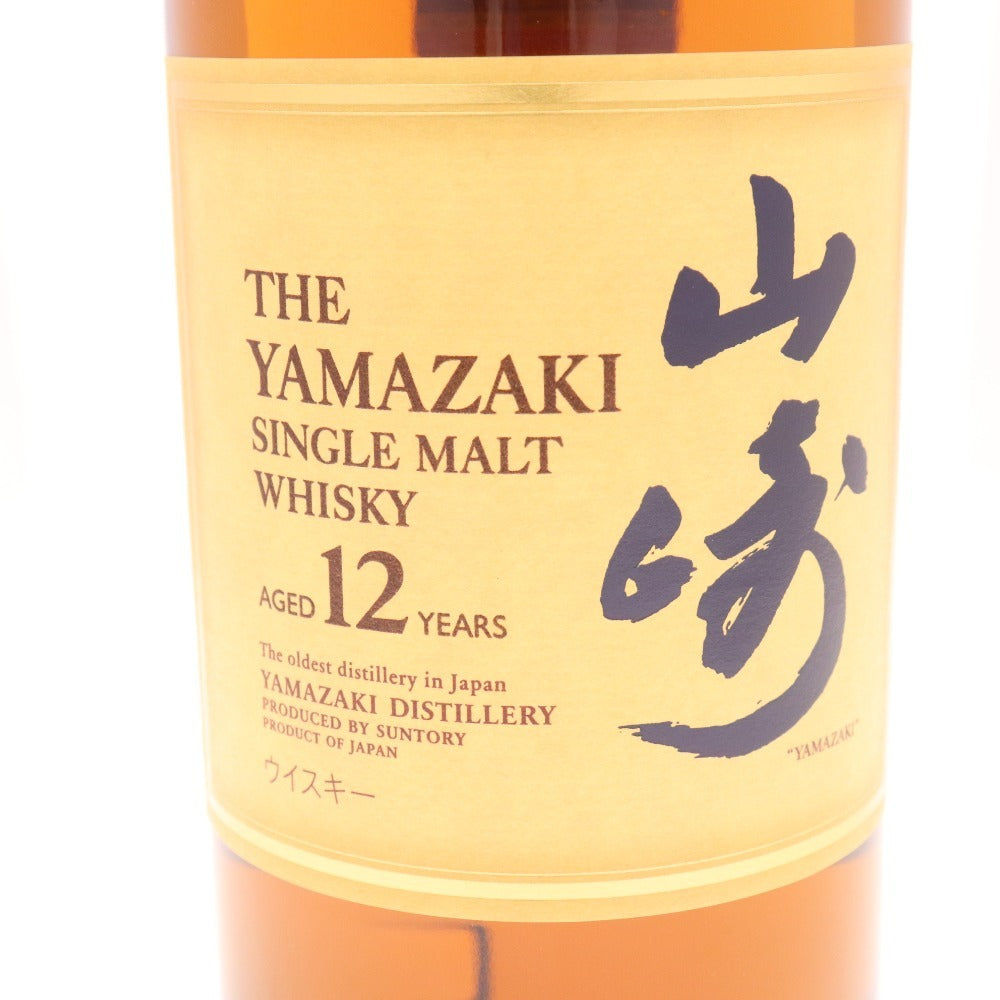 ● 酒 サントリー 山崎12年 シングルモルト ウイスキー 700ml 43％ 箱付き 未開栓 未使用