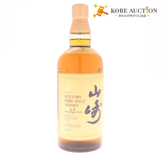 ● 酒 サントリー 山崎 12年 響マーク ピュアモルト ウイスキー 750ml 43％未開栓 未使用