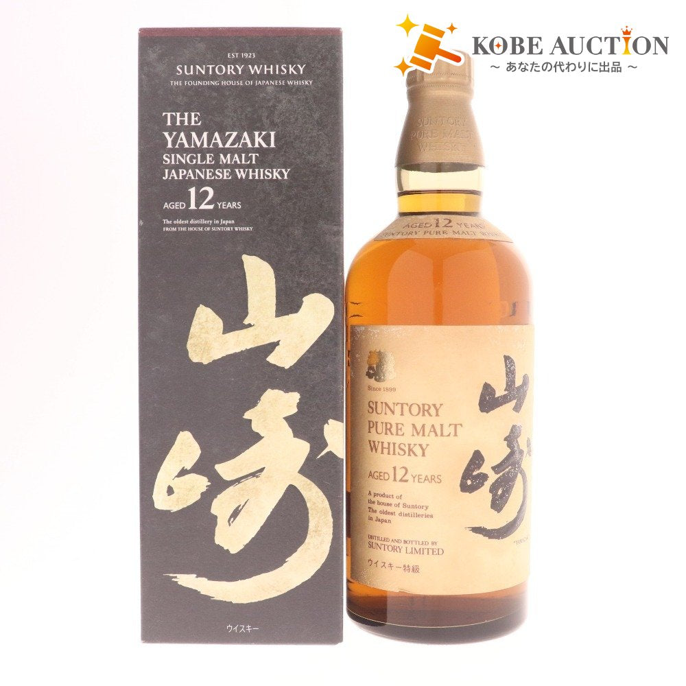 ● 酒 サントリー 山崎 12年 響マーク シングルモルト ウイスキー 760ml 43％ 箱付き 未開栓 未使用