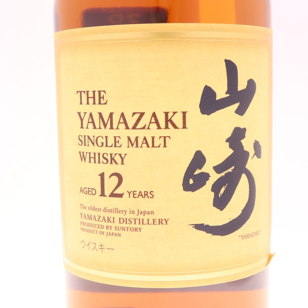 ● 酒 サントリー 山崎 12年 シングルモルト ウイスキー 700ml 43％ 箱付き 未開栓 未使用