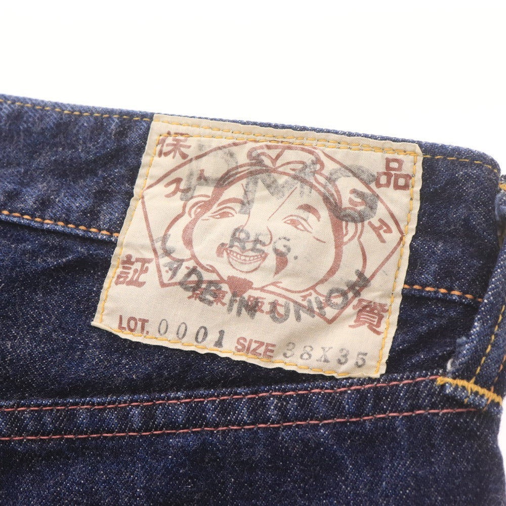 ■ エヴィス デニムパンツ ジーパン LOT0001 ボトムス メンズ 38×35 ネイビー 袋付き